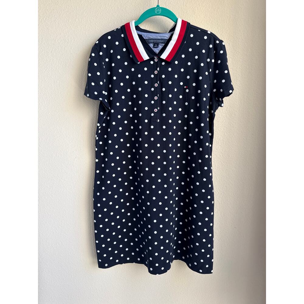 Navy Blue and Polka Dot Tommy Hilfiger Dress- PXL